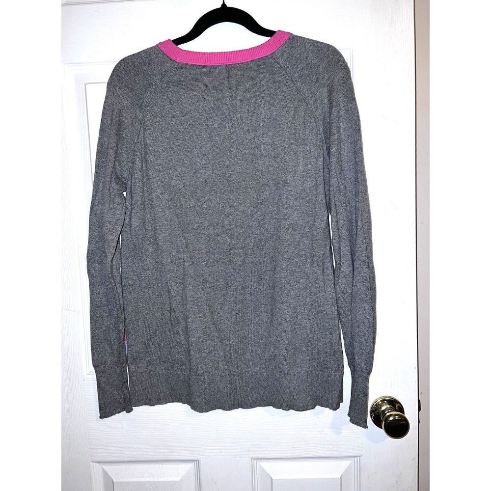 ZAKET & PLOVER Womens Cashmere Blend Multicolor Crewneck Pullover Sweater - Picture 5 of 7